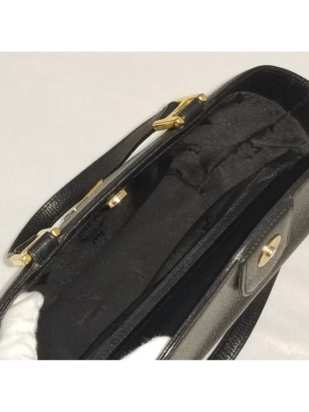 MCM Black Leather Flap Bag with COA - Picture 11 of 14